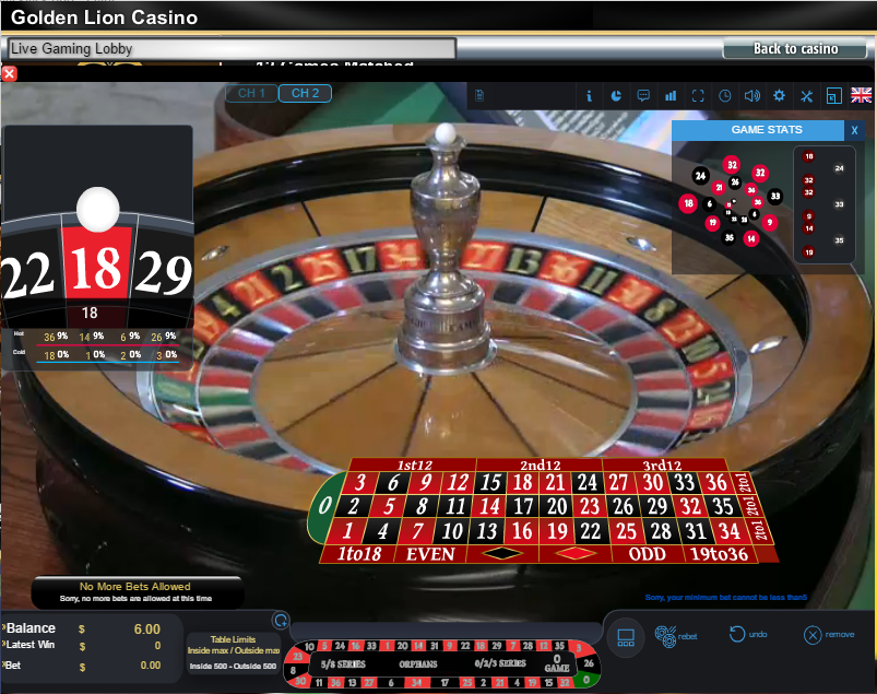 Golden lion casino log in